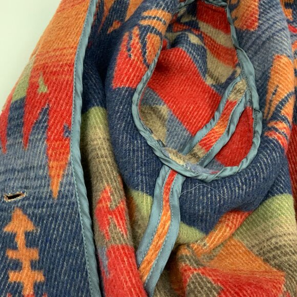 Territory Ahead Vintage Coat Multicolored Aztec Southwestern Blanket Jack Size S - Picture 15 of 16